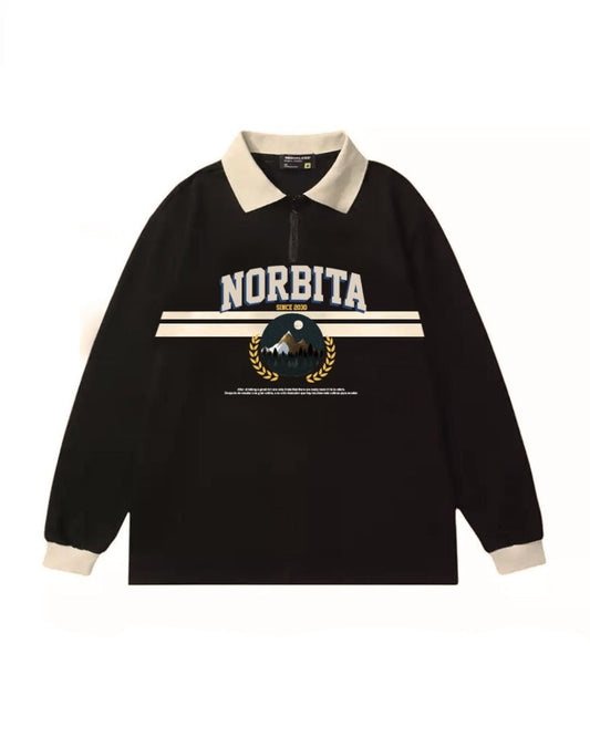 Norbita | Hills (negro) Polo Sweatshirt