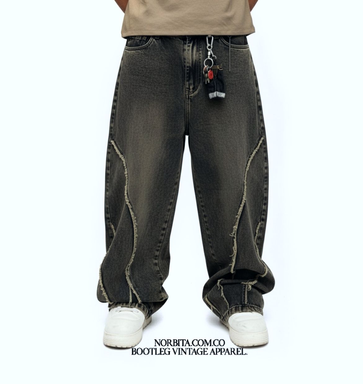 Norbita | Shadow Stitch Baggy Jeans