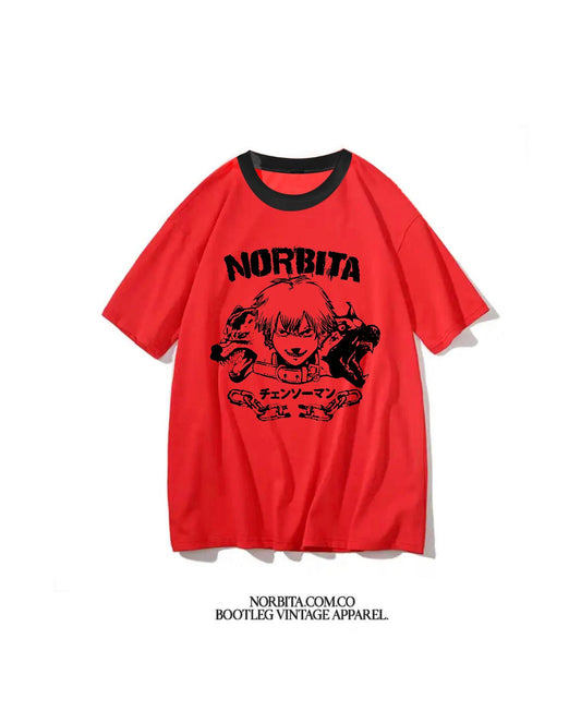 Norbita | S3 Dogs Chainsawman T- Shirt Rojo