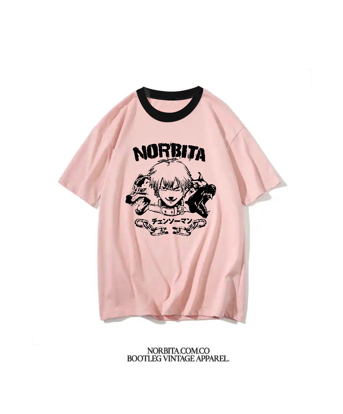 Norbita | S3 Dogs Chainsawman T- Shirt Rosado