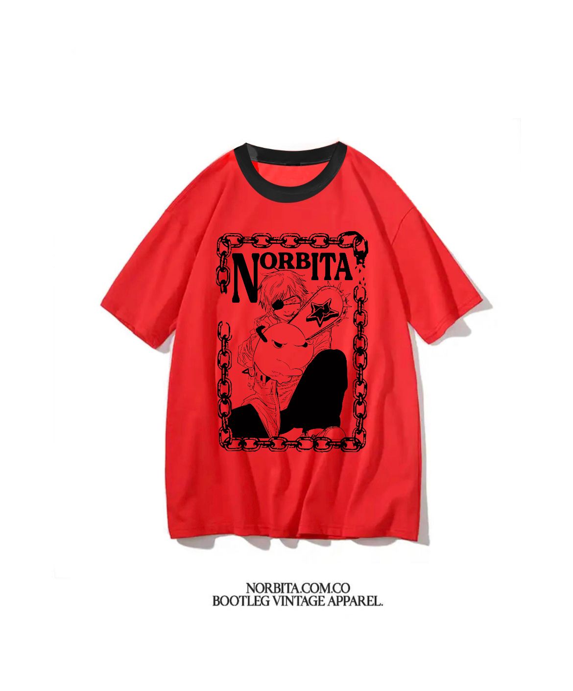 Norbita | S3 Pochita Chainsawman T- Shirt Rojo