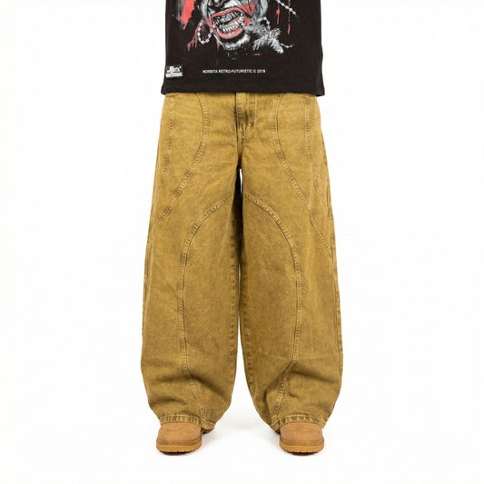 Norbita | Desert Wave Panel Baggy Jeans