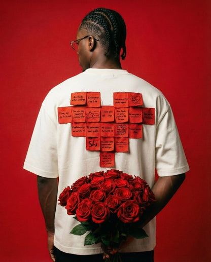 Norbita | Post-it heart T-Shirt (Blanco)