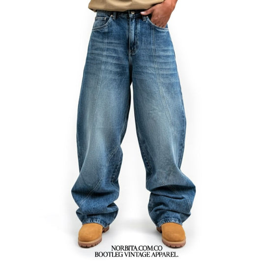 Norbita | Vintage Drift Blue Baggy Jeans