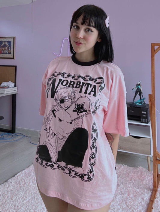 Norbita | S3 Pochita Chainsawman T- Shirt Rosado