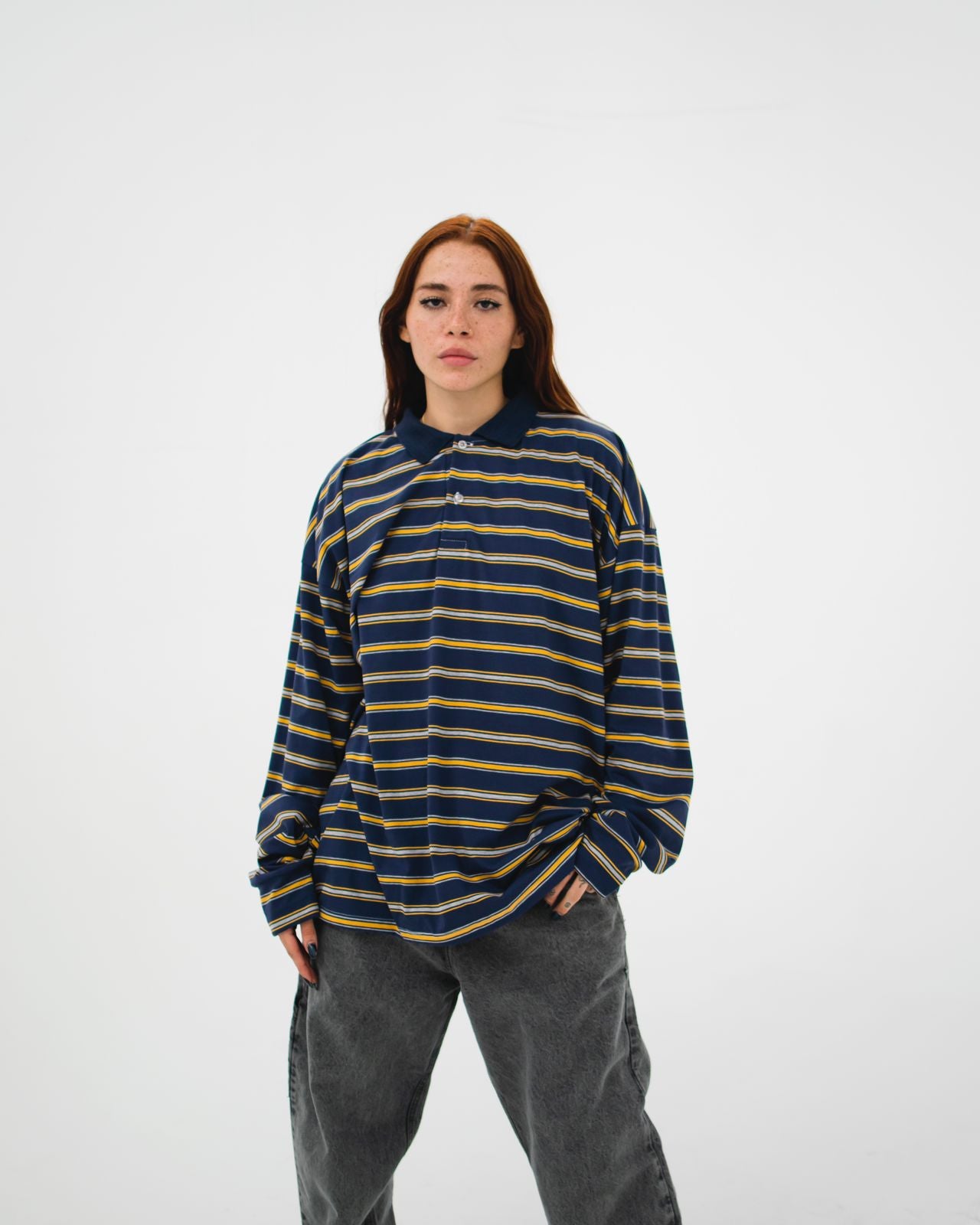 Norbita | Higher Azul Long Sleeve Polo T-Shirt